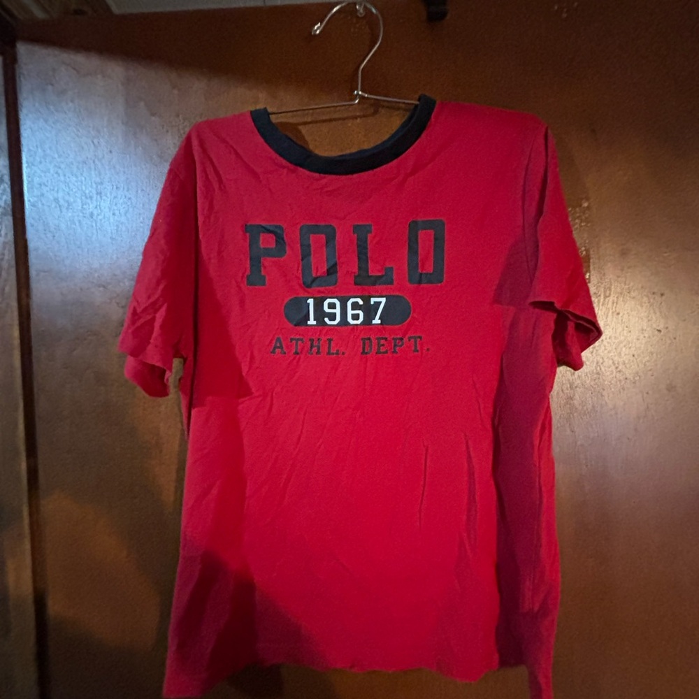 Polo by Ralph Lauren Red Athletic Tee youth large